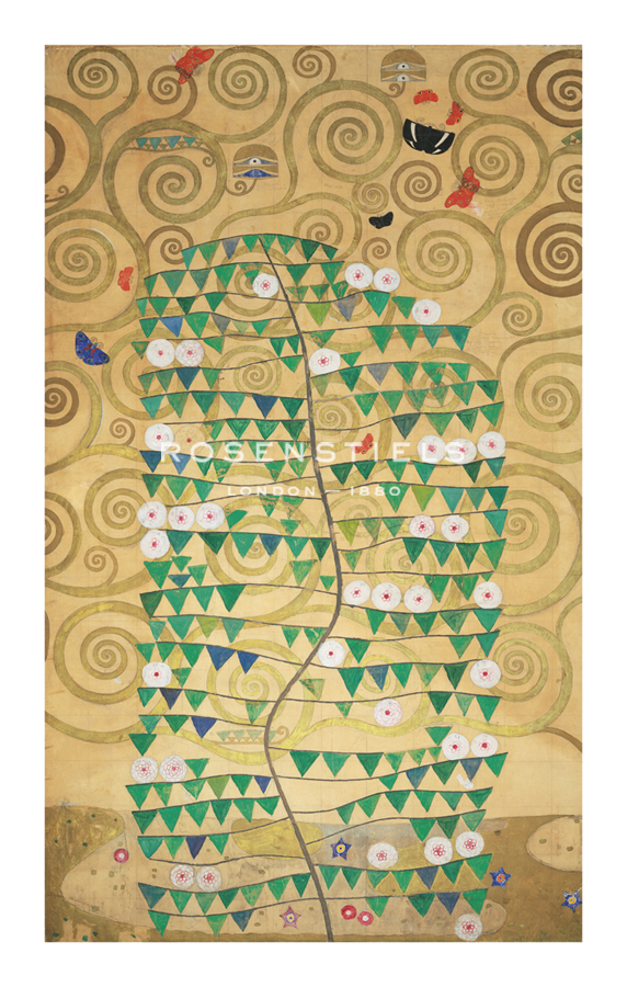 Gustav Klimt Hand Numbered Limited Edition Print on Paper :"The Tree of Life - Rosebush"