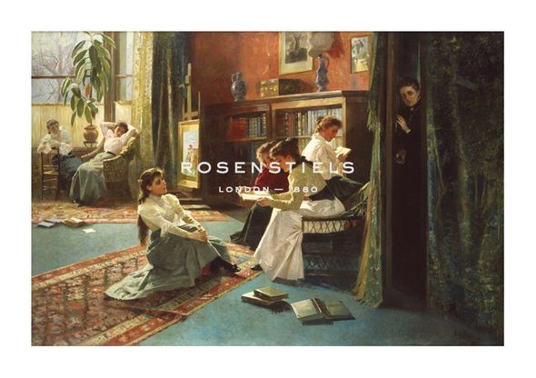 Gustave De Jonghe Hand Numbered Limited Edition Print on Paper :"Reading in the Afternoon"