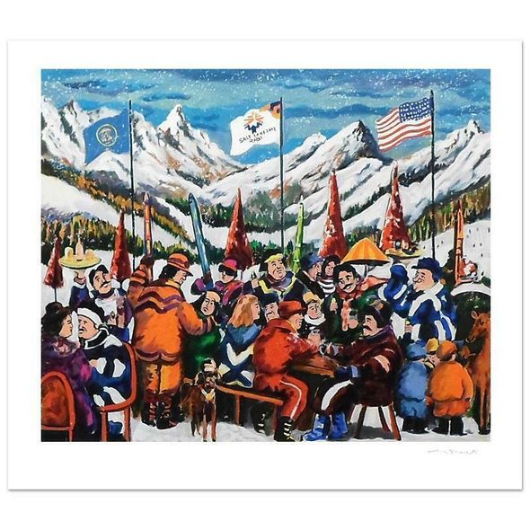 Guy Buffet Artist Signed and Numbered Limited Edition Serigraph:"Salt Lake City 2002"