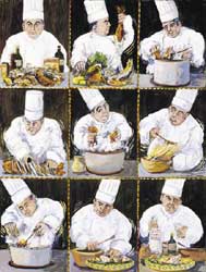 Guy Buffet Limited Edition 3D Giclee:"Making of Fine Bouillabaiss"