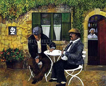 Guy Buffet Limited Edition Serigraph on Paper:"After Dinner Drink"