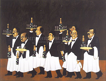 Guy Buffet Limited Edition Serigraph on Paper:"Flower Bottle Brigade"
