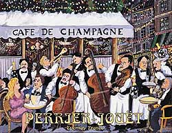 Guy Buffet Open Edition Fine Art Serigraph on Paper:"Cafe De Champagne"