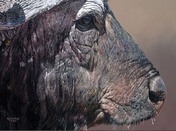 Guy Combes Handsigned and Numbered Limited Edition Gicl&eacute;e Canvas:"Titan I"