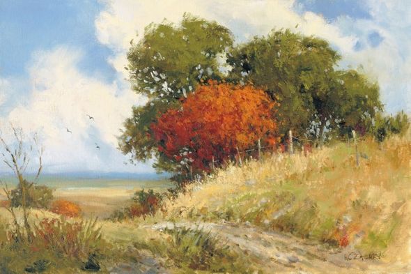 H.C. Zachry 20 x 30 Open Edition Giclee on Canvas:"Country Road"
