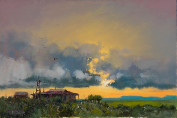 H.C. Zachry 24 x 36 Open Edition Giclee on Canvas:"End of the Day"