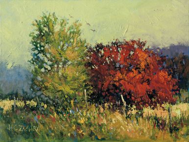 H. C. Zachry Limited Edition Museum Quality Gicl&eacute;e: "Red Oak and Post"