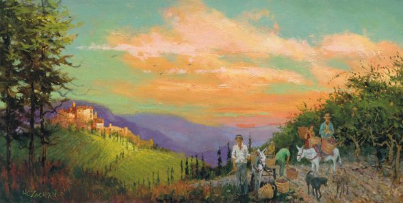 H. C. Zachry Limited Edition Museum Quality Gicl&eacute;e: "Vinyard Dogs"