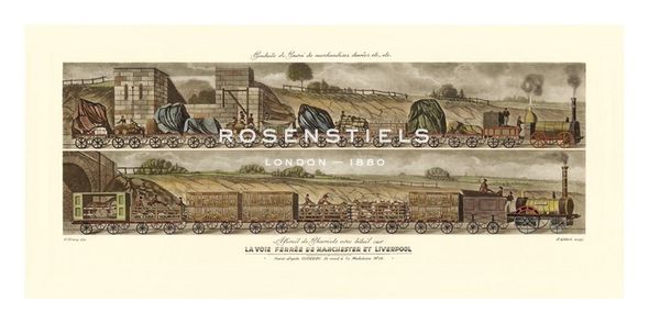 H. Floury Hand Numbered Limited Edition Print on Paper :"Manchester Liverpool Railway Line"