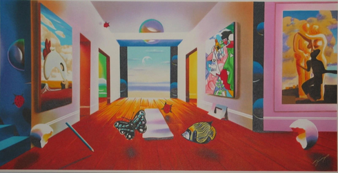 Ferjo Hand Signed Limited Edition Lithograph: "HALLWAY TO INFINITY"