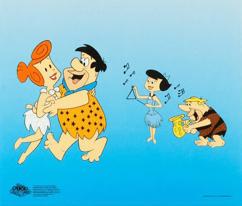 Hanna-Barbera Limited Edition Sericel: "Flintstones Jam Session"