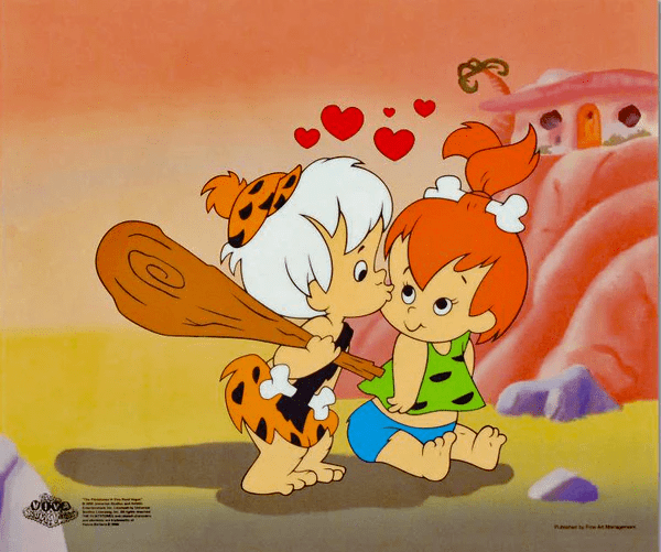 Hanna-Barbera Limited Edition Sericel: "Pebbles and Bam Bam"