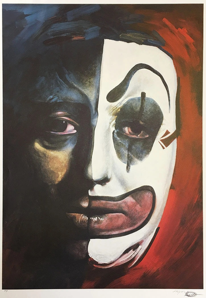 HARPAZ Artist Signed Limited Edition AP Lithograph: "CLOWN"