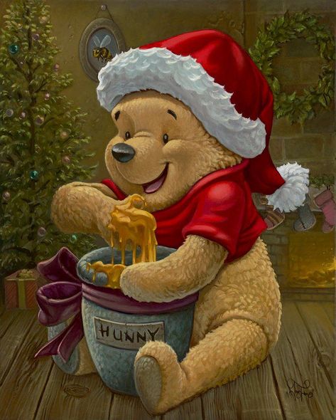 Jared Franco Signed Disney Ltd Ed Gallery Wrap Canvas:"Merry Pooh"