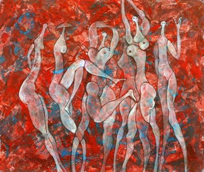 Harry Guttman Hand Signed and Numbered Limited Edition Giclee on Canvas: "Behind The Veil"