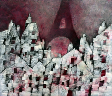 Harry Guttman Hand Signed and Numbered Limited Edition Giclee on Canvas: "Village Memories"