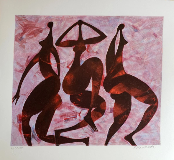 HARRY GUTTMAN Signed Limited Edition Serigraph Print: "REFLECTION"