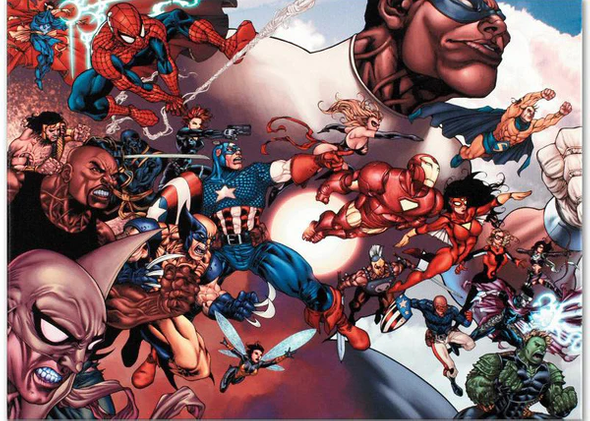 Harvey Tolibao and Marvel Comics Limited Edition Stretched Canvas Giclée: "What If? Civil War #1"