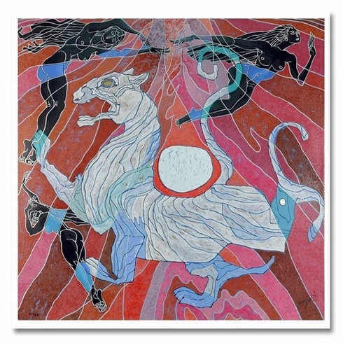 He DeGuang Limited Edition Serigraph Print: "Mountain Spirit" He DeGuang Limited Edition Serigraph Print: "Mountain Spirit"