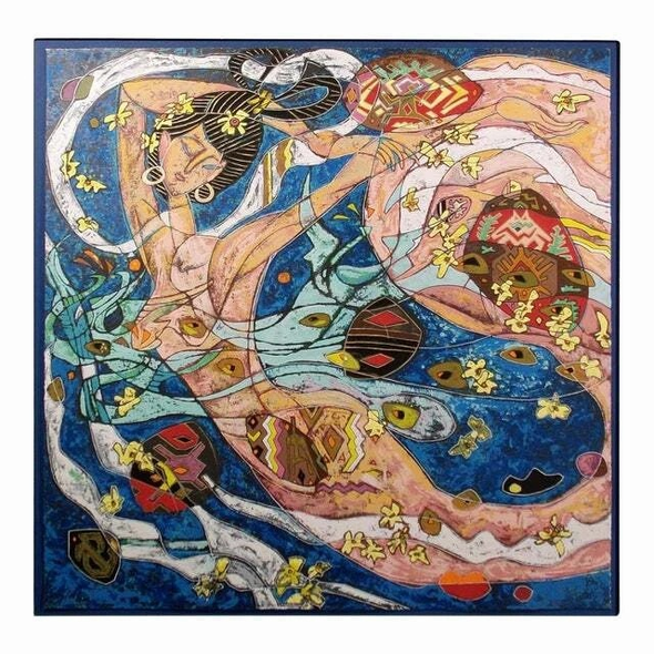 He Neng Limited Edition Serigraph Print: "Lady in The Fairy Tale"