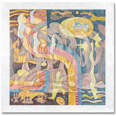 He Neng Limited Edition Serigraph Print, Paper: "PRAYER" He Neng Limited Edition Serigraph Print, Paper: "PRAYER"