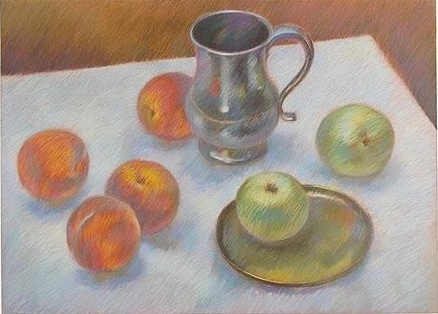 Helen Anikst Hand-signed Limited Edition Serigraph Print: "Pewter Reflection"