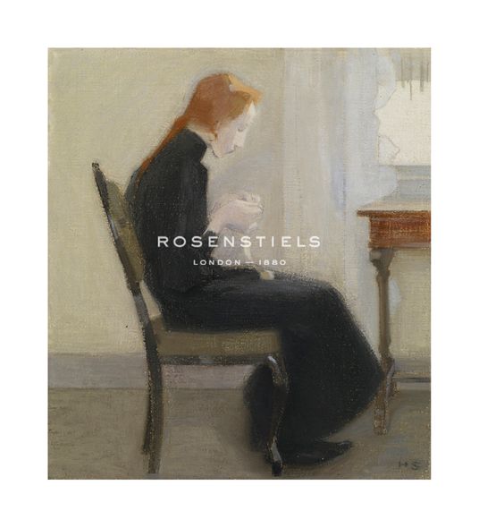 Helene Schjerfbeck Hand Numbered Limited Edition Print on Paper :"Girl Crocheting"