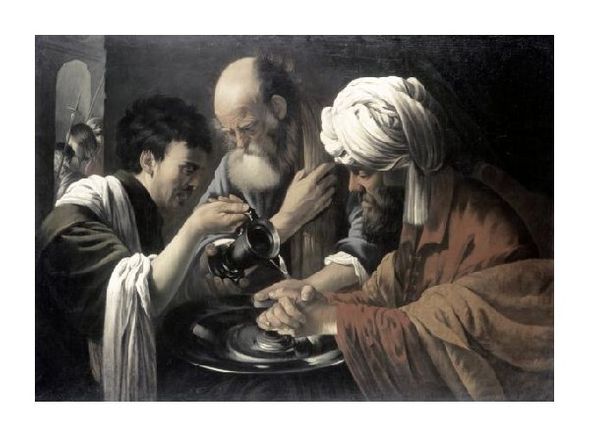 Hendrick Ter Brugghen Fine Art Open Edition Giclée:"Pilate Washing His Hands"
