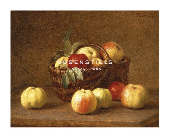 Henri Fantin-Latour Hand Numbered Limited Edition Print on Paper :"Pommes Dans Panier"