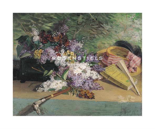 Henri-Julien Dumont Hand Numbered Limited Edition Print on Paper :"Still Life with Lilac"