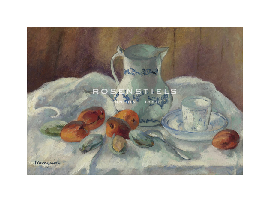 Henri Manguin Hand Numbered Limited Edition Print on Paper :"Abricots, Amandes et Pot Blanc"