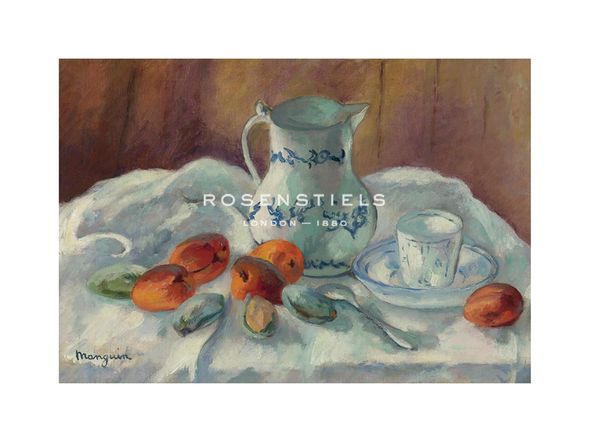 Henri Manguin Hand Numbered Limited Edition Print on Paper :"Abricots, Amandes et Pot Blanc"