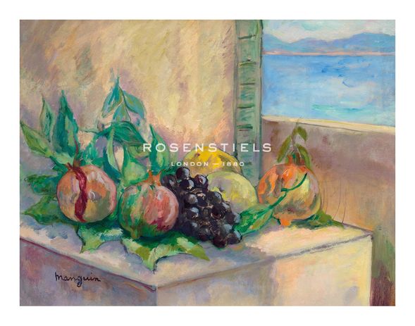 Henri Manguin Hand Numbered Limited Edition Print on Paper :"Grenades et Raisins"
