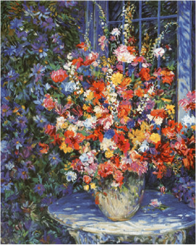 Henri Plisson Artist Signed Limited Edition Serigraph on paper:"Garden Potpourri"