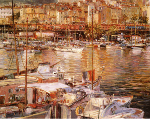 Henri Plisson Artist Signed Limited Edition Serigraph on paper:"Menton"