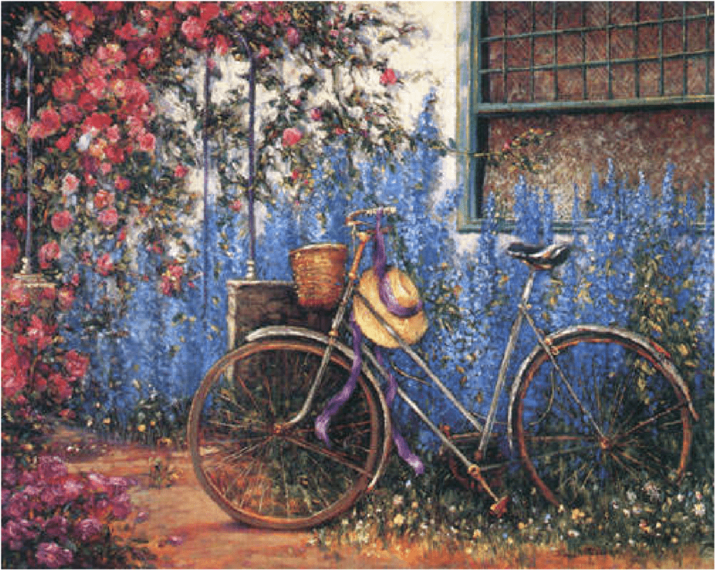 Henri Plisson Artist Signed Limited Edition Serigraph on paper:"Rose Cottage"