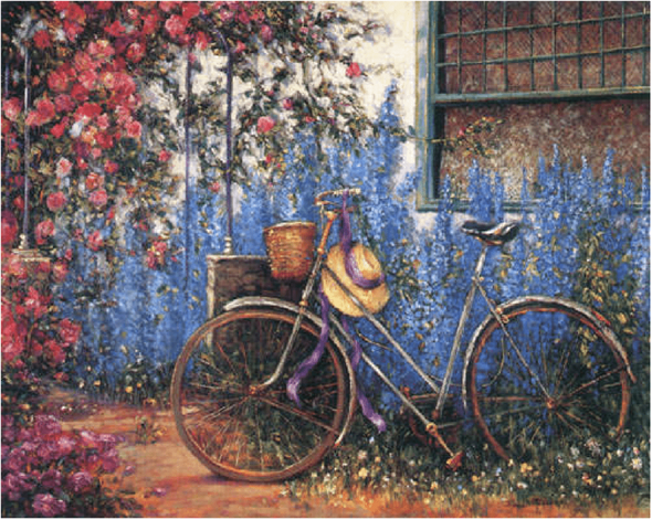 Henri Plisson Artist Signed Limited Edition Serigraph on paper:"Rose Cottage"
