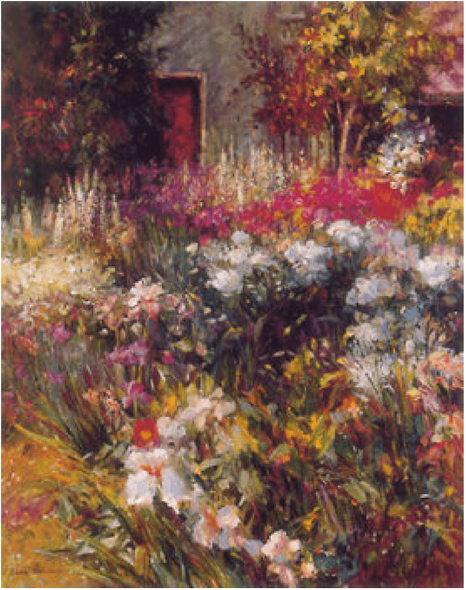 Henri Plisson Artist Signed Limited Edition Serigraph on paper:"The Red Door"