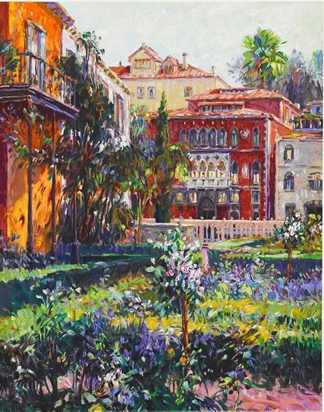 Henri Plisson Limited Edition 24 x 30 serigraph on paper:"Venetian Summer"