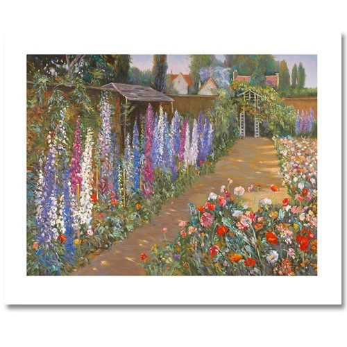 Henri Plisson Limited Edition Serigraph Print: "Garden Passage"