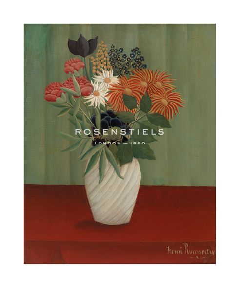 Henri Rousseau Hand Numbered Limited Edition Print on Paper :"Bouquet of Flowers with China Asters and Tokyos, 1910"