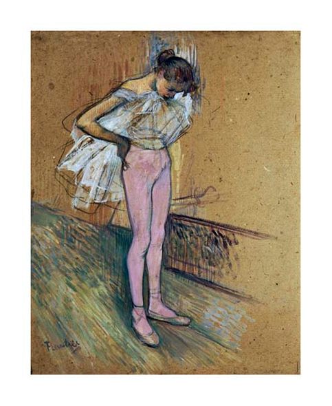 Henri Toulouse-Lautrec Fine Art Open Edition Gicl&eacute;e:"A Dancer Adjusting Her Leotard"