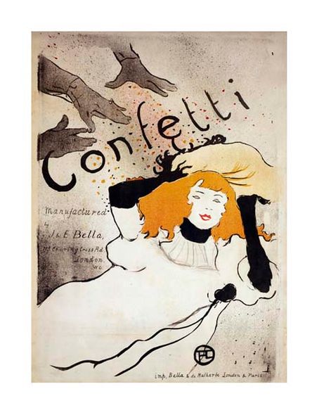 Henri Toulouse-Lautrec Fine Art Open Edition Gicl&eacute;e:"Confetti"