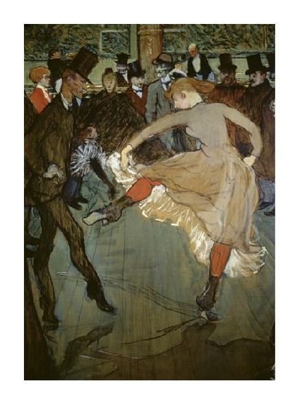Henri Toulouse-Lautrec Fine Art Open Edition Gicl&eacute;e:"Dance at the Moulin Rouge (Detail)"