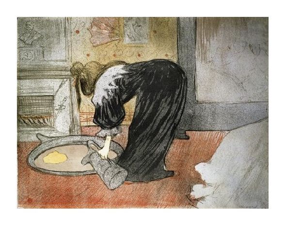 Henri Toulouse-Lautrec Fine Art Open Edition Giclée:"Elles: Woman with a Tub"