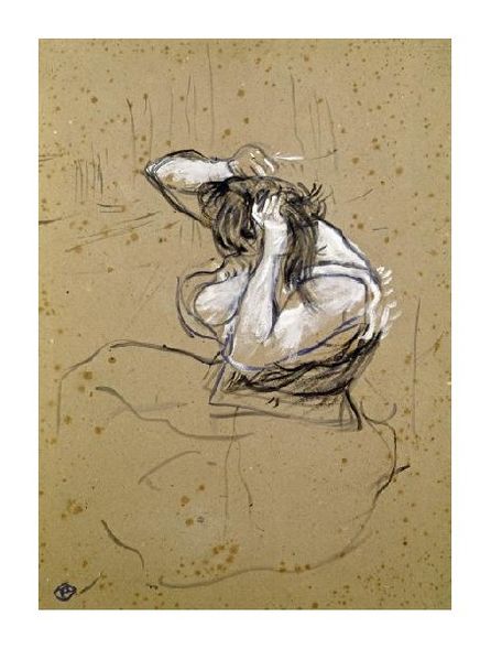 Henri Toulouse-Lautrec Fine Art Open Edition Gicl&eacute;e:"Femme Qui Se Peigne"