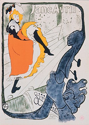 Henri Toulouse-Lautrec Ltd Ed Lithograph on Arches Paper "Jane Avril"