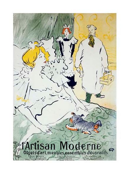 Henri Toulouse-Lautrec Fine Art Open Edition Gicl&eacute;e:"L'Artisan Moderne"