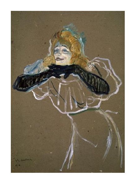 Henri Toulouse-Lautrec Fine Art Open Edition Gicl&eacute;e:"La Chanteuse: Yvette Gilbert"