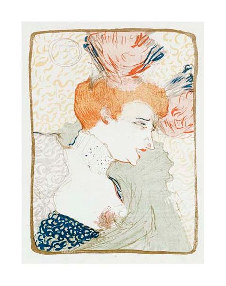 Henri Toulouse-Lautrec Fine Art Open Edition Gicl&eacute;e:"Mademoiselle Marcelle Lender En Buste"